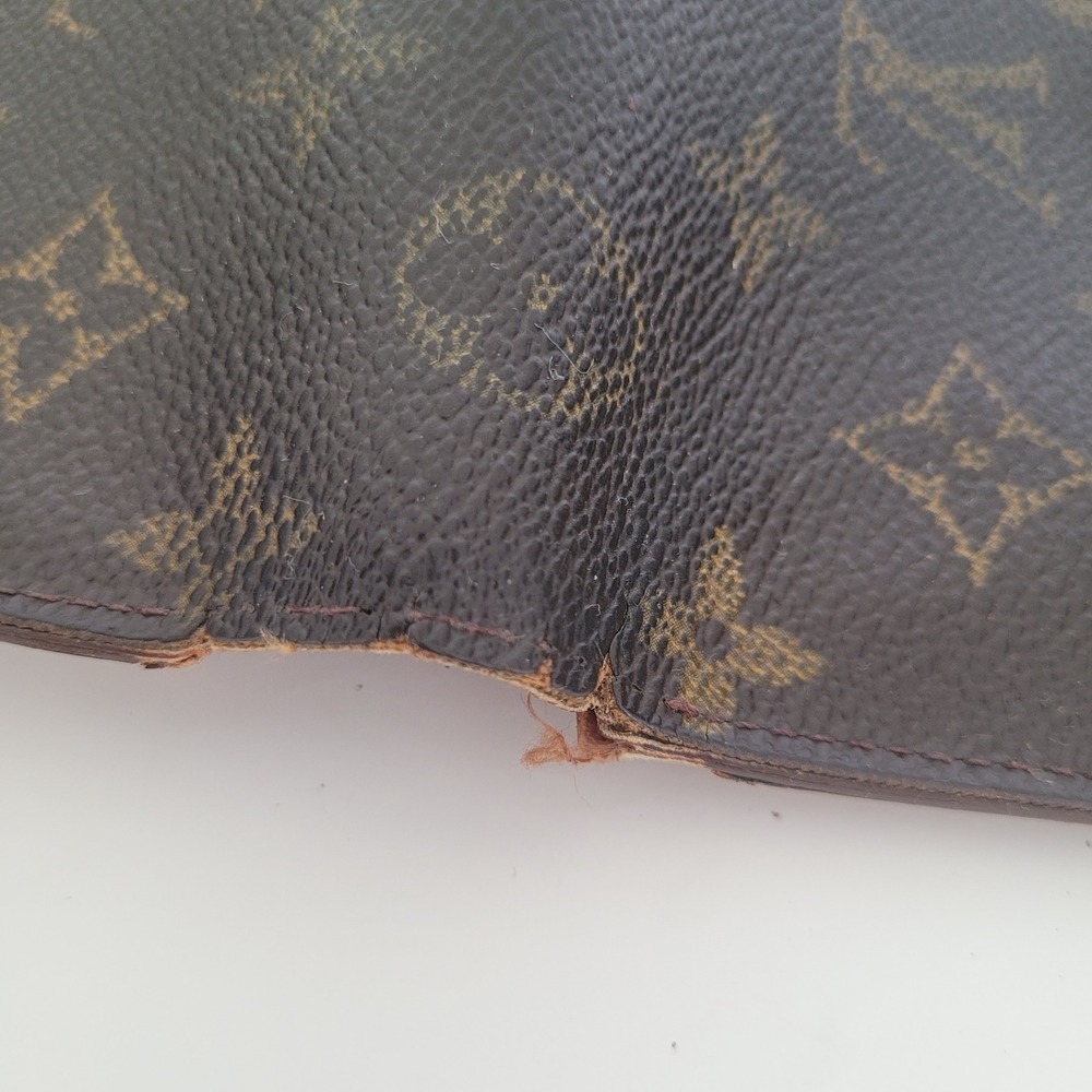 Louis Vuitton Monogram French Purse Wallet Kiss Lock MI0969 Vintage Brown - Picture 11 of 11